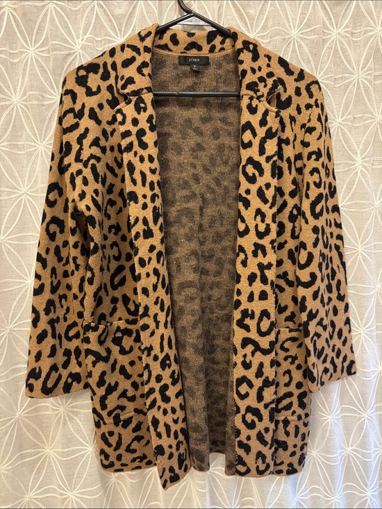 J. Crew Jackets & Blazers - J. Crew Leopard Print Open-Front Blazer Jacket - Tan & Black